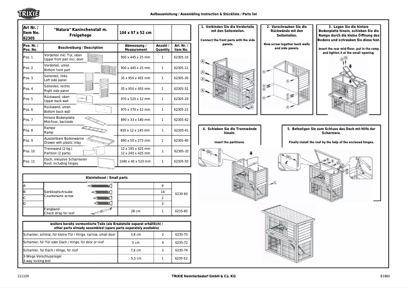 Page 1 of the manual User Manual Trixie 62305