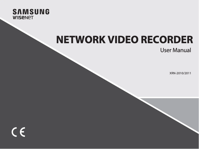Page 1 of the manual User Manual Samsung XRN-2010