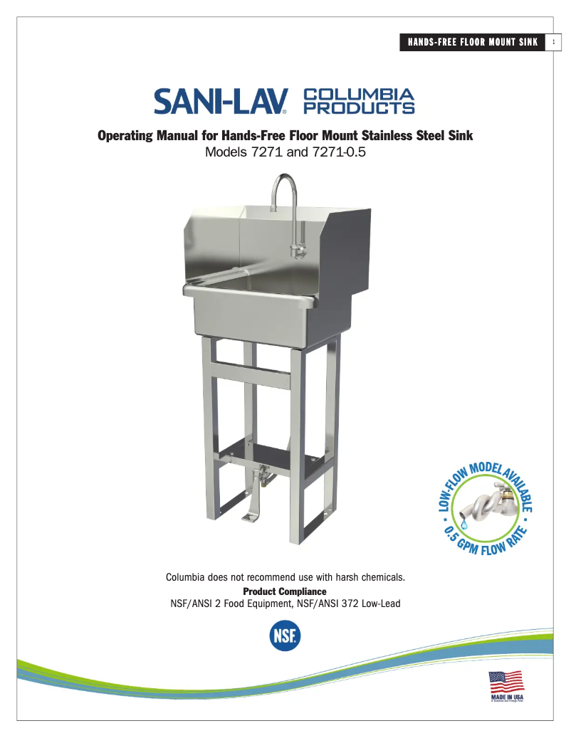 First page image of the manual for 7271