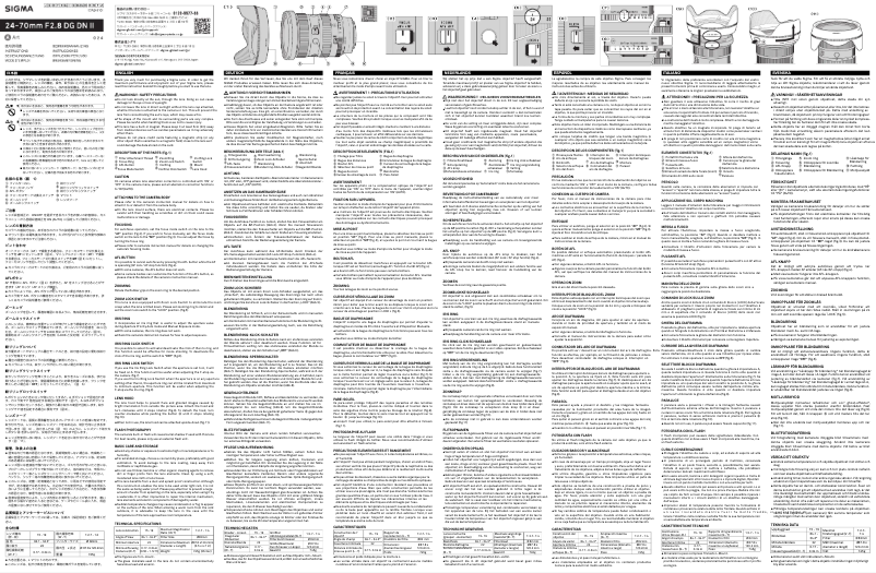 First page image of the manual for 24-70mm F2.8 DG DN II