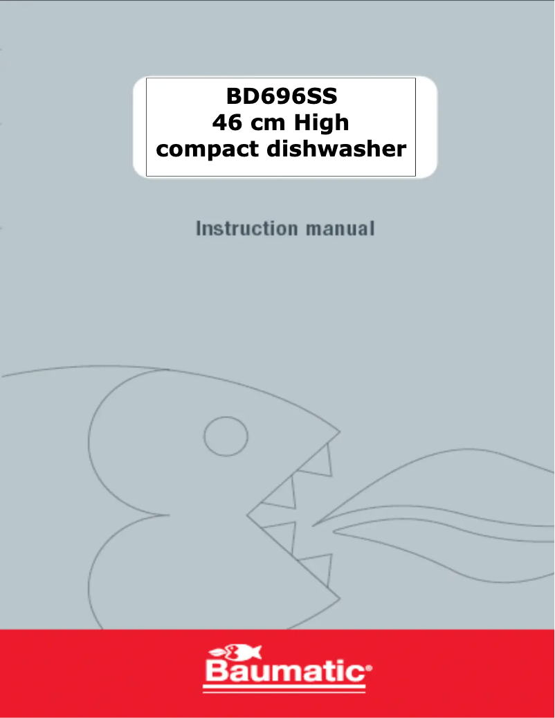 First page image of the manual for BD696SS