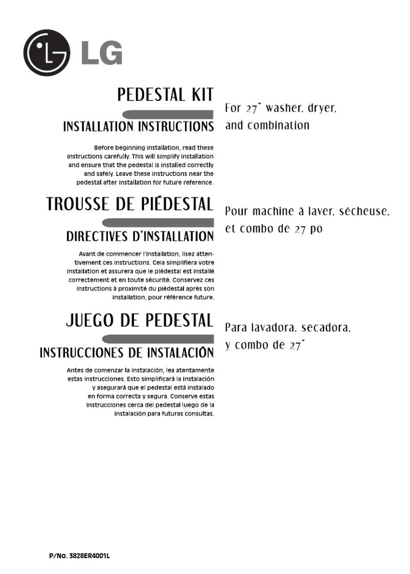 First page image of the manual for LWP-273N