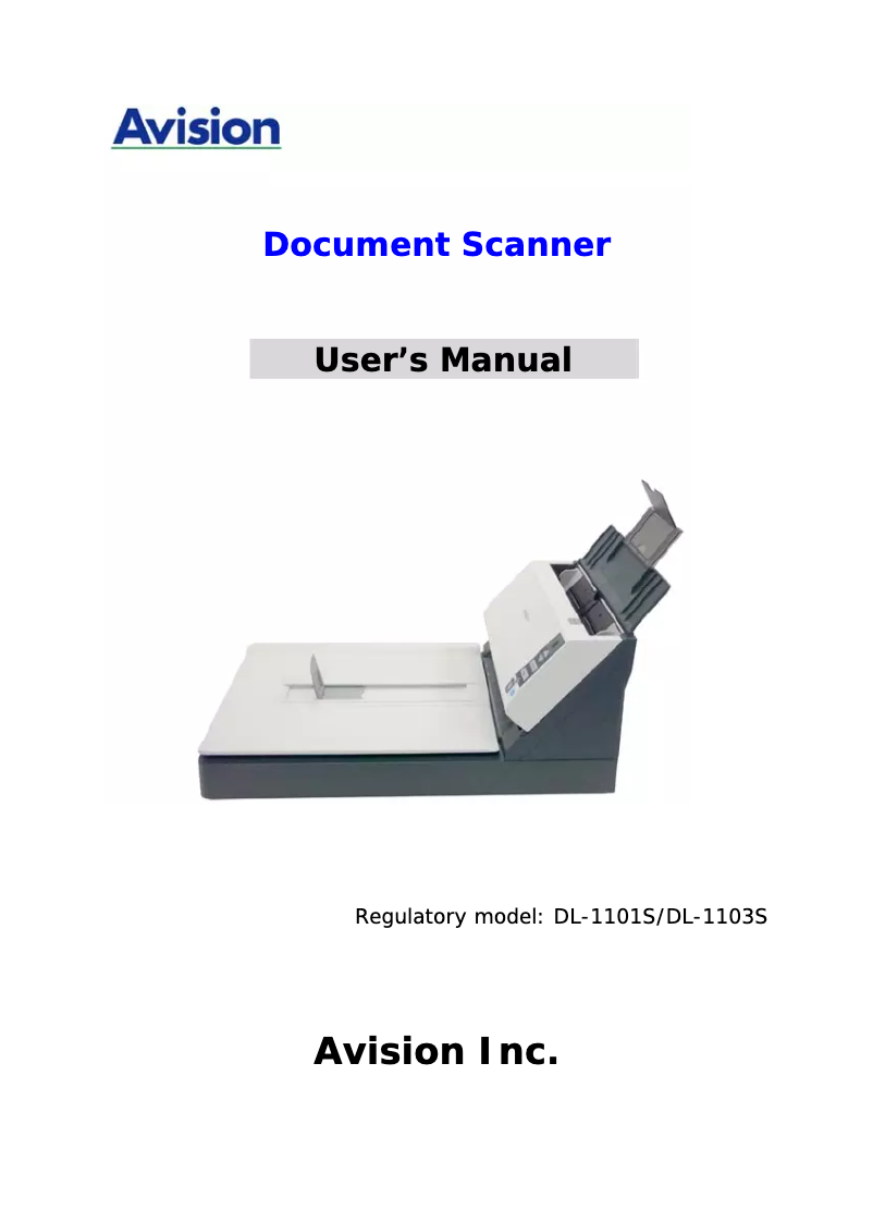 Page 1 of the manual User Manual Avision AV1860