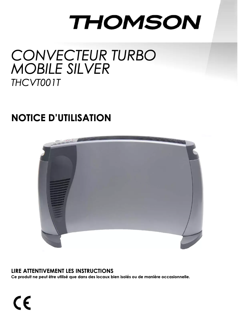 First page image of the manual for THCVT001T