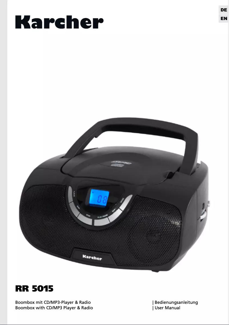 Page 1 of the manual User Manual Karcher Audio RR 5015