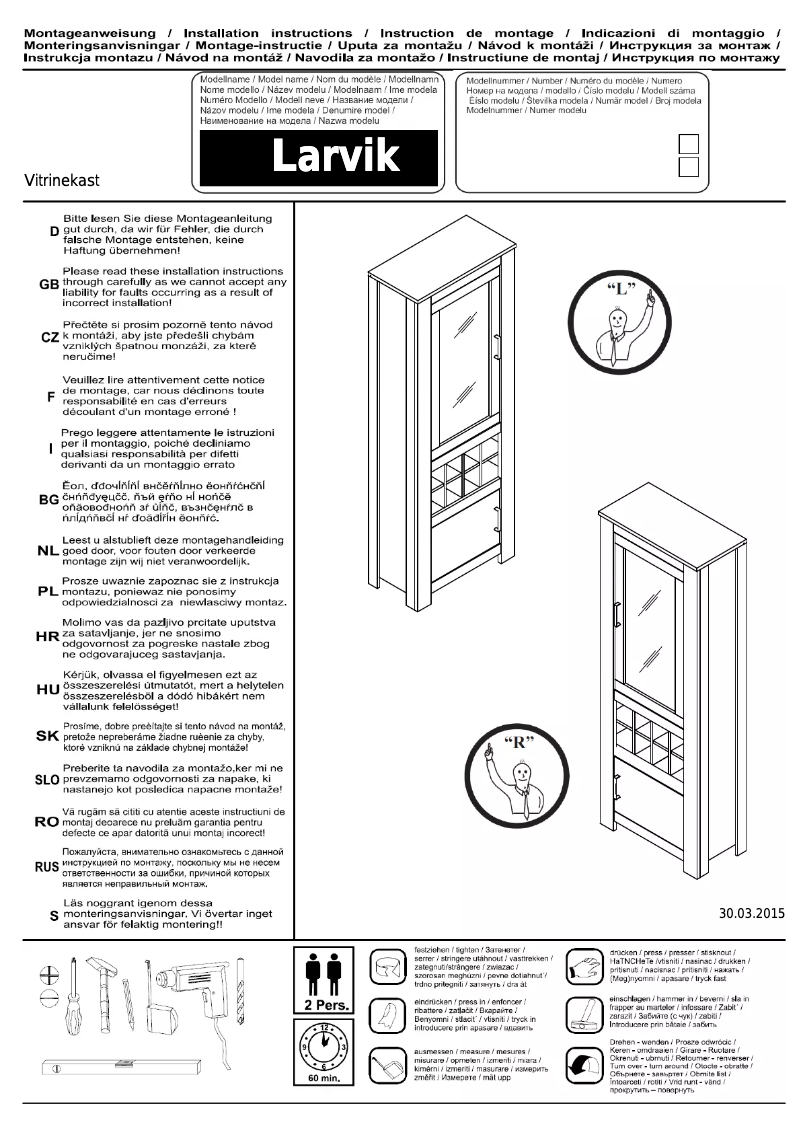 Page 1 of the manual User Manual Profijt Meubel Larvik