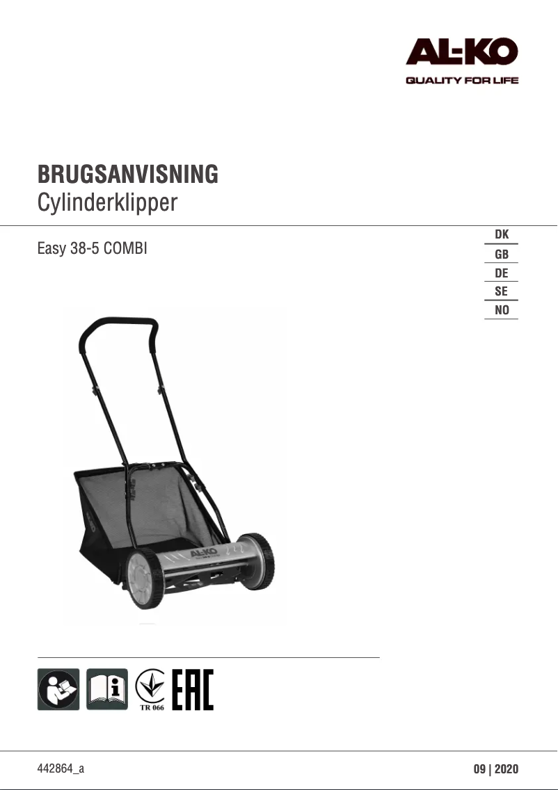 Page 1 of the manual User Manual AL-KO Easy 38-5 Combi