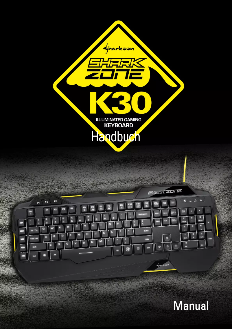 Page 1 of the manual User Manual Sharkoon Shark Zone K30