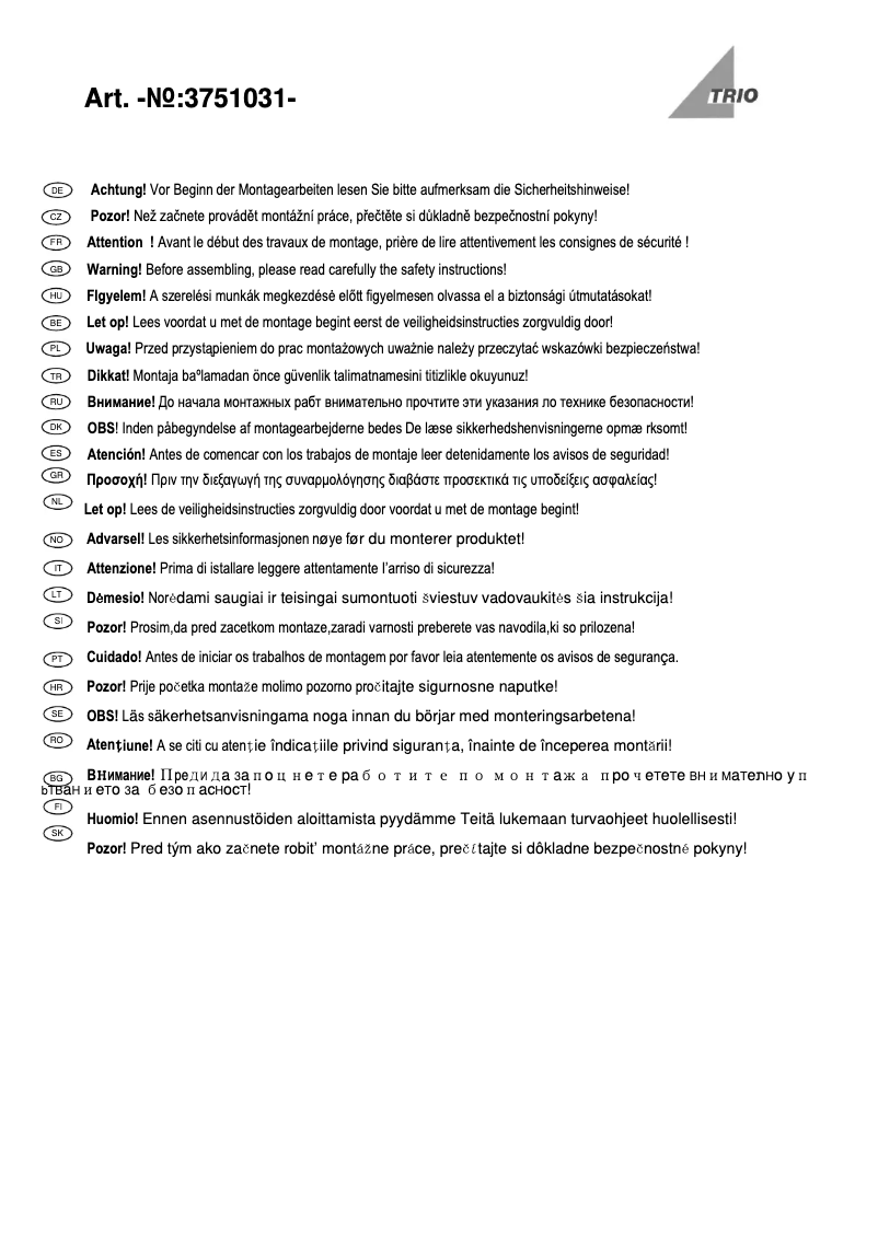 First page image of the manual for Stamina 3751031-24