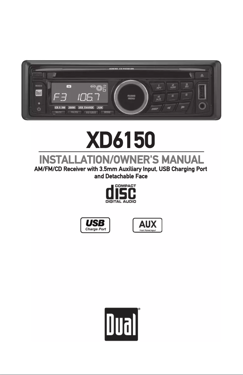 First page image of the manual for XD6150