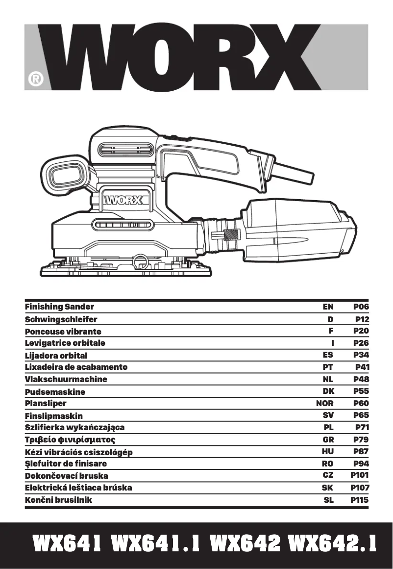 First page image of the manual for WX641