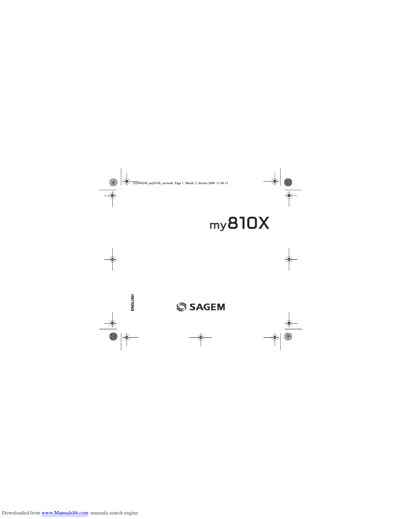 First page image of the manual for my810X