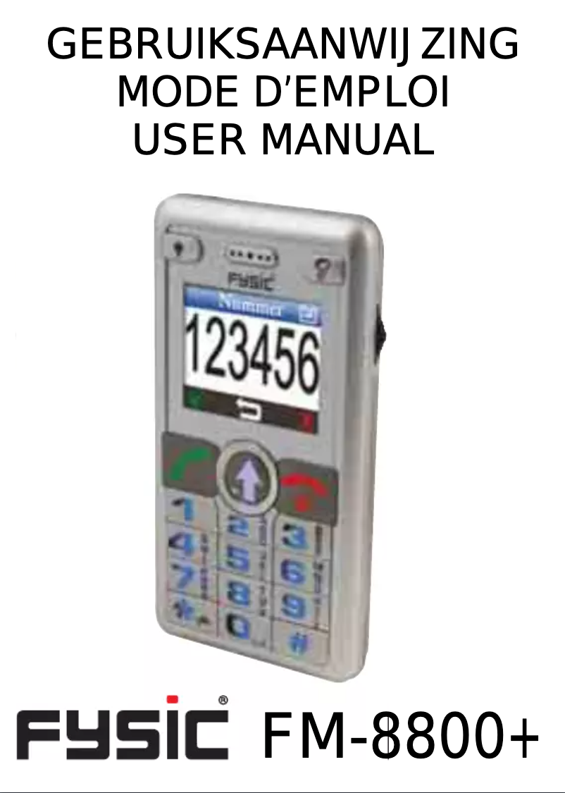 First page image of the manual for FM-8800+