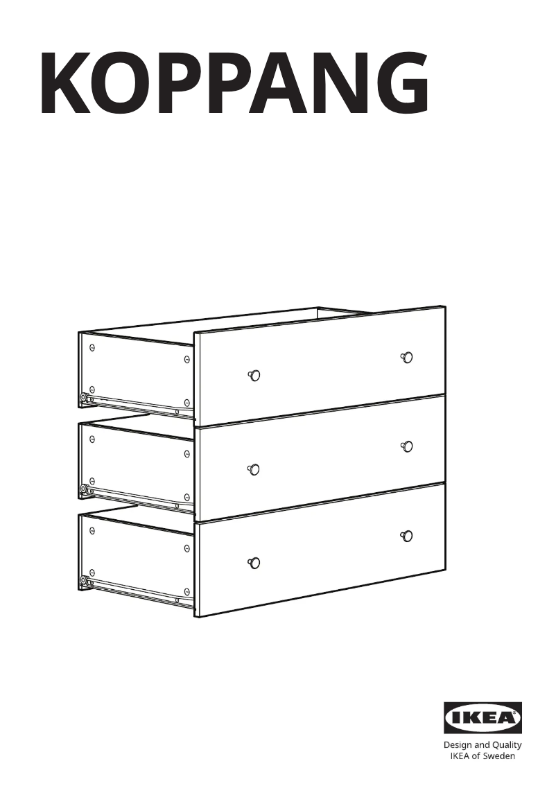 Page 1 of the manual User Manual Ikea KOPPANG 505.460.84