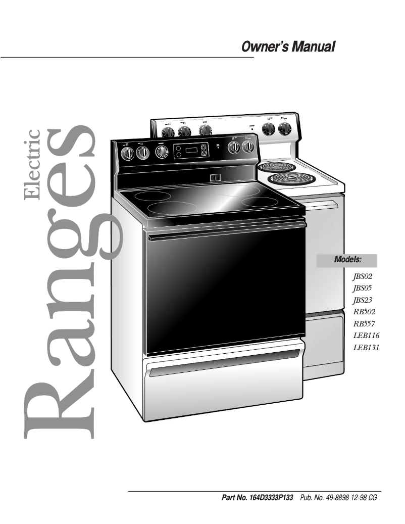 First page image of the manual for LEB131GYWH