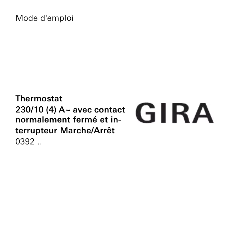 First page image of the manual for 0392