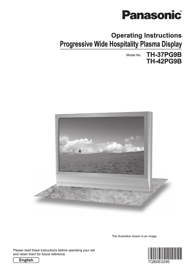 First page image of the manual for Viera TH-37PG9B