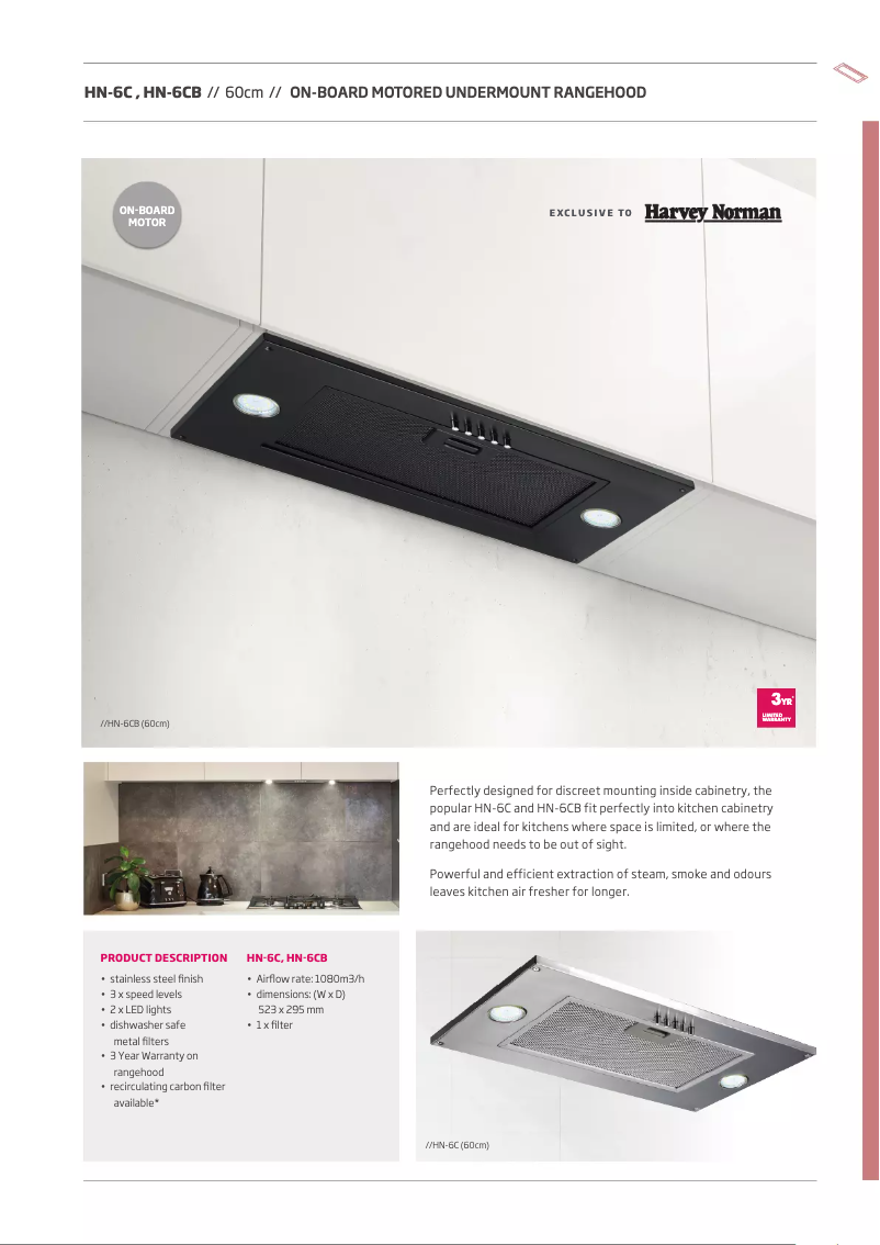 First page image of the manual for HN-6CB