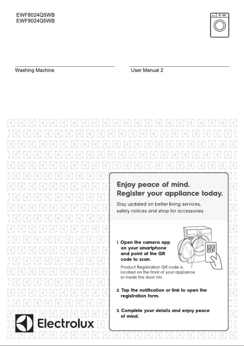 Page 1 of the manual User Manual Electrolux EWF9024Q5WB