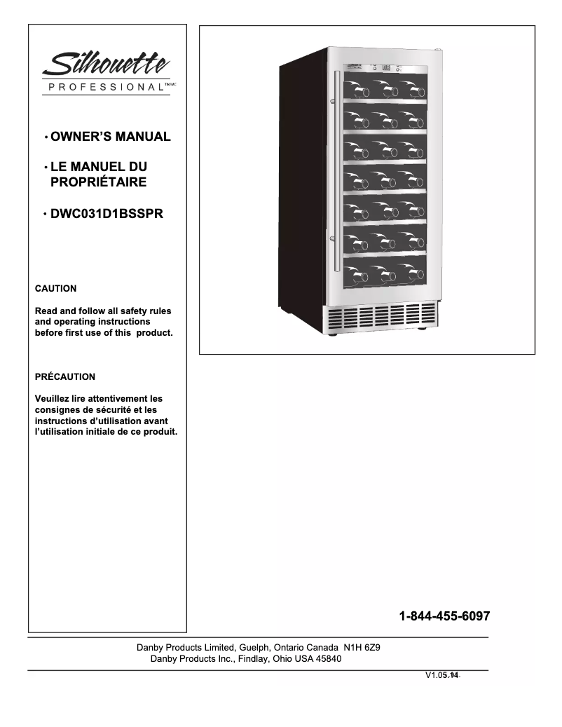 First page image of the manual for DWC031D1BSSPR