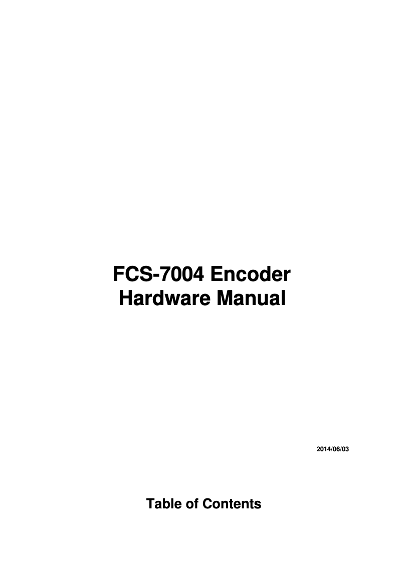 Page 1 of the manual Technical Sheet LevelOne FCS-7004