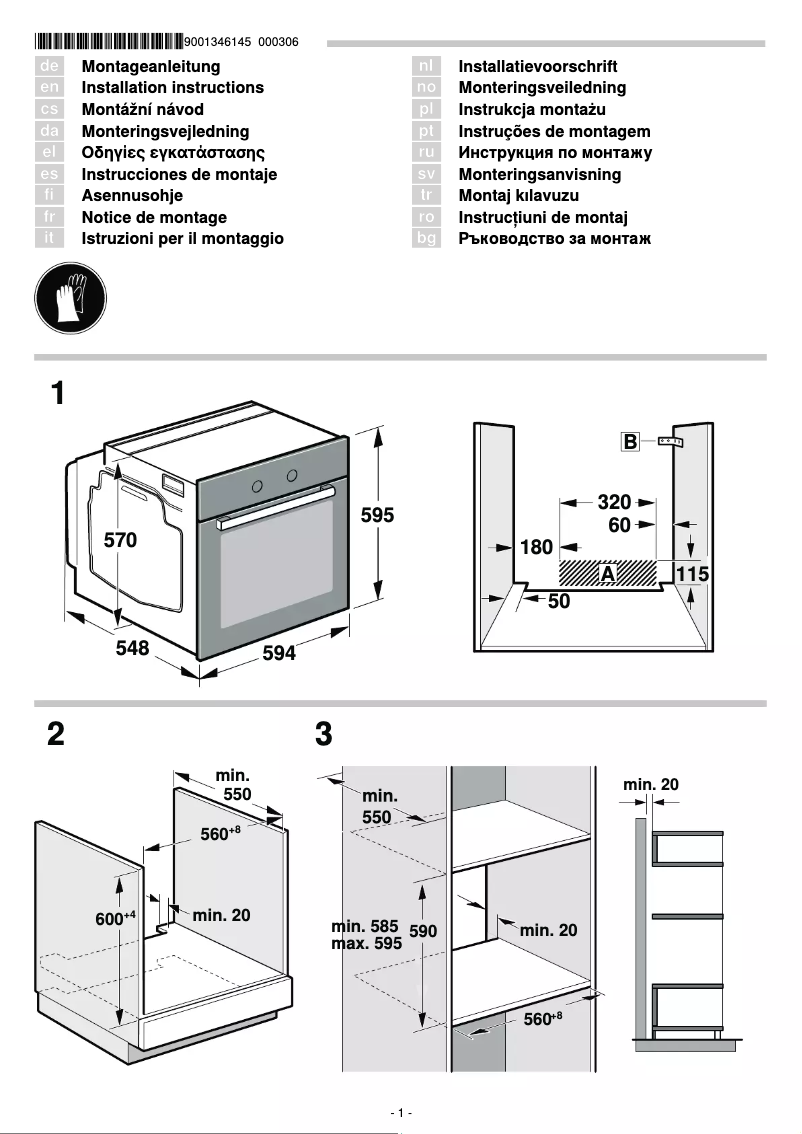 Page 1 of the manual User Manual Bosch Serie 2 HBA530BW0S