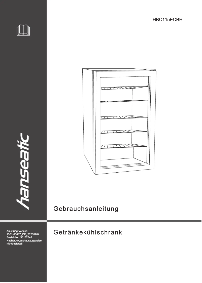 First page image of the manual for HBC115ECBH