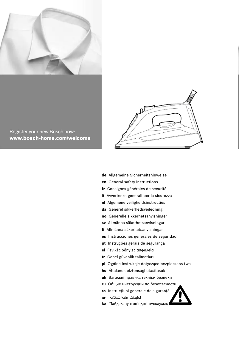 Page 1 of the manual User Manual Bosch TDI953222V