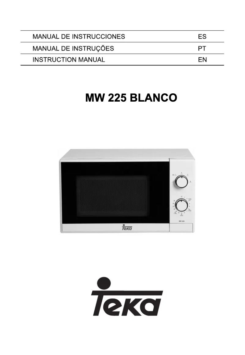 Page 1 of the manual User Manual Teka MW 225
