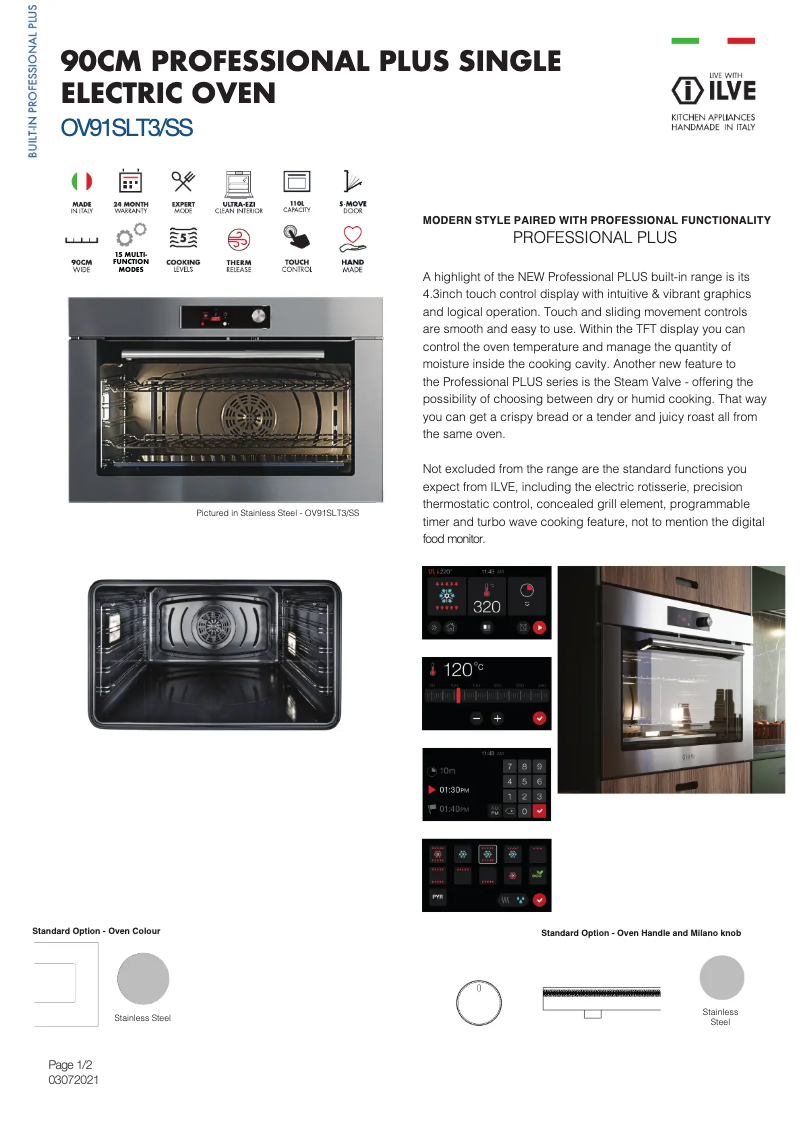 First page image of the manual for OV91SLT3SS