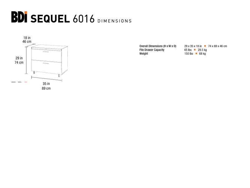 Page 1 of the manual Technical Sheet BDI Sequel 6016
