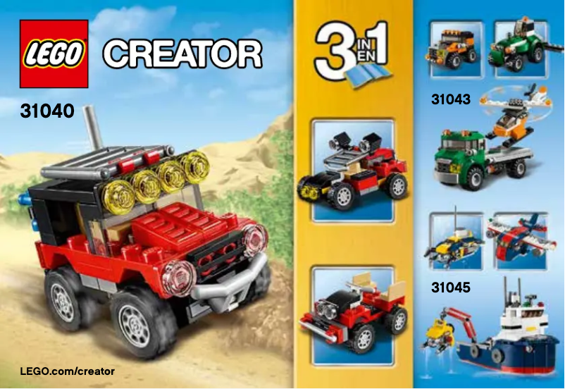First page image of the manual for Creator 3In1 31040