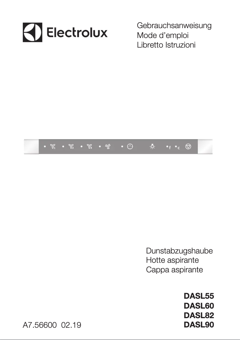 Page 1 of the manual User Manual Electrolux DASL8245WE