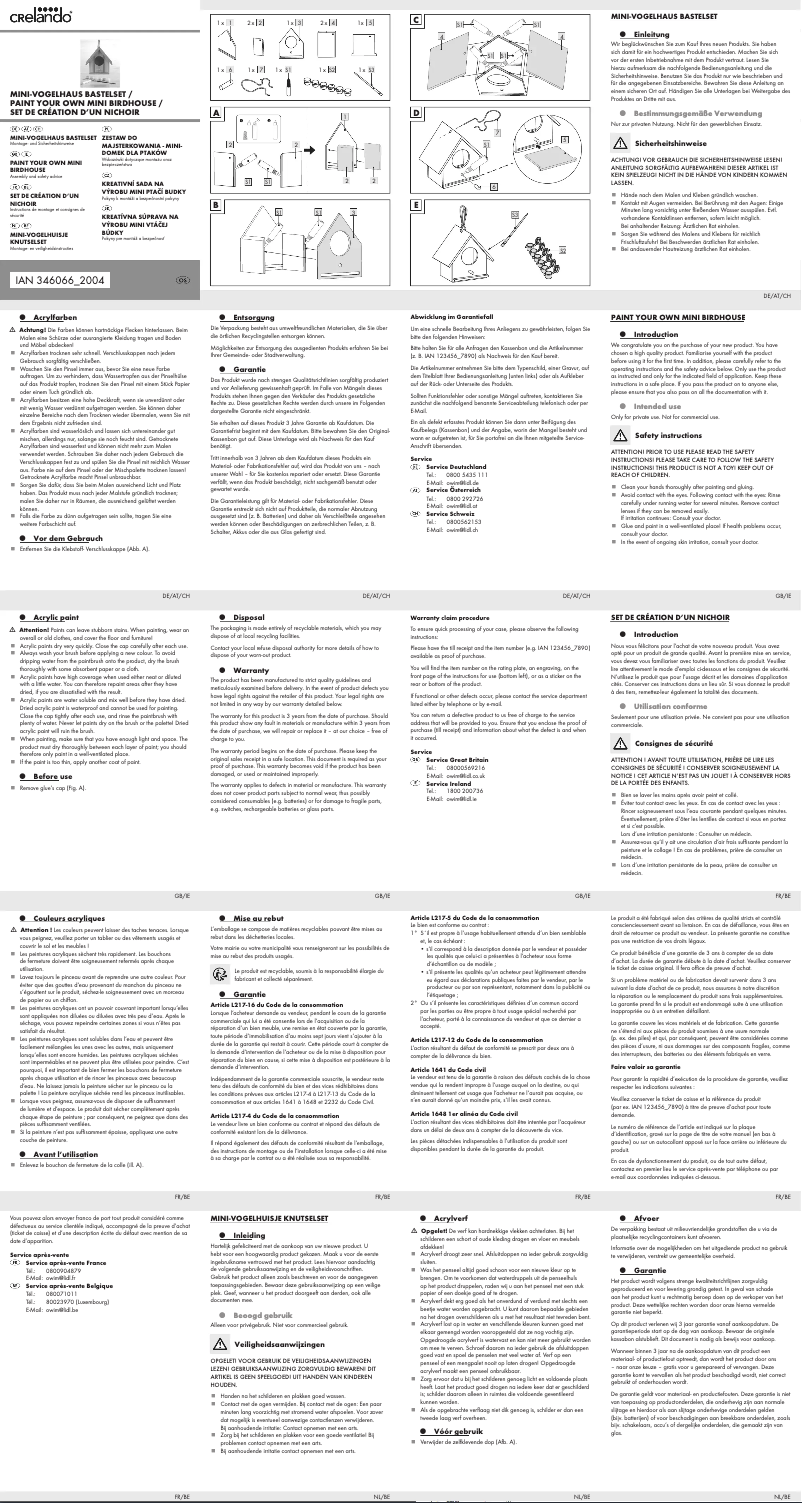 First page image of the manual for IAN 346066