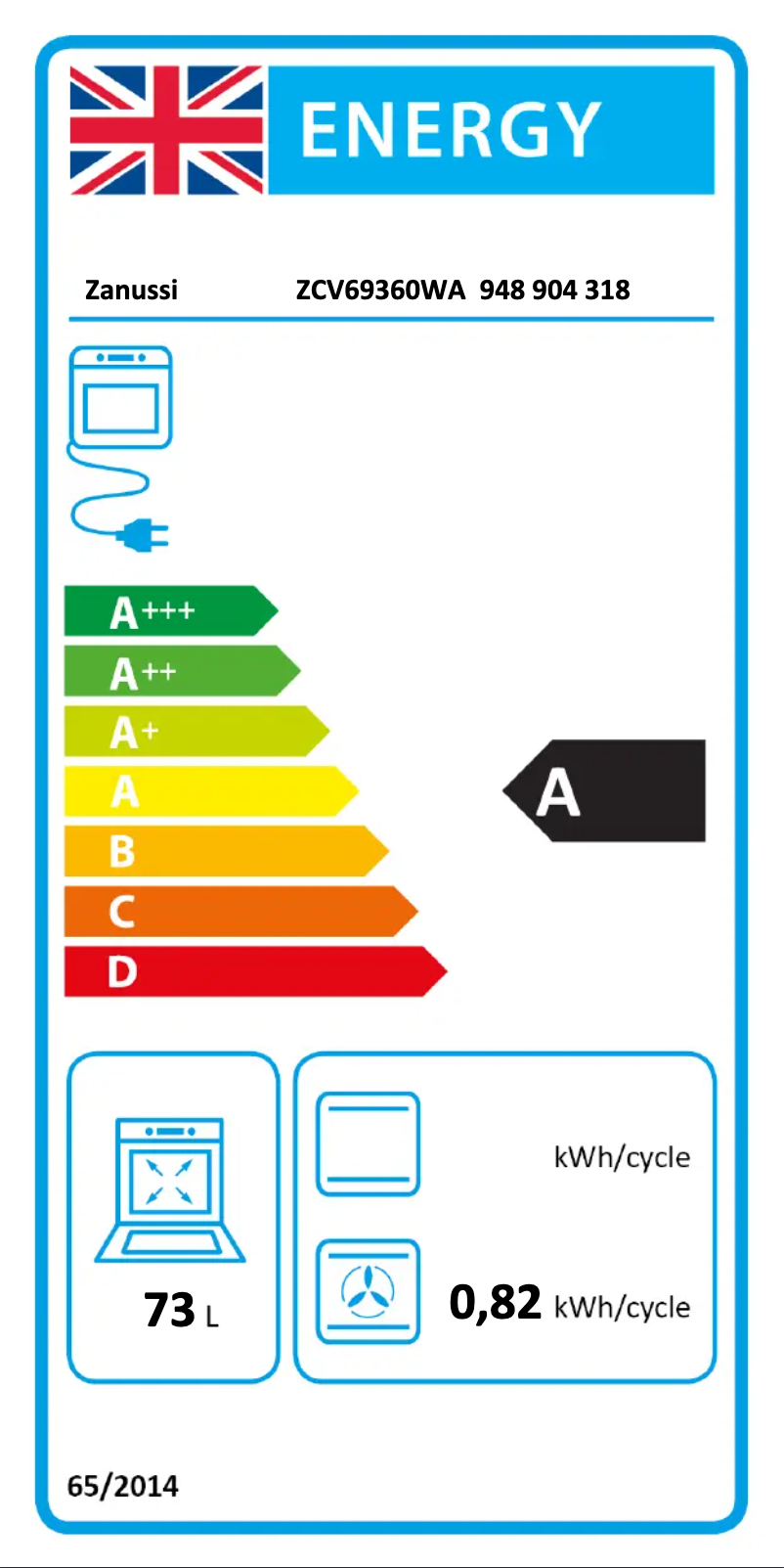 First page image of the manual for ZCV69360WA