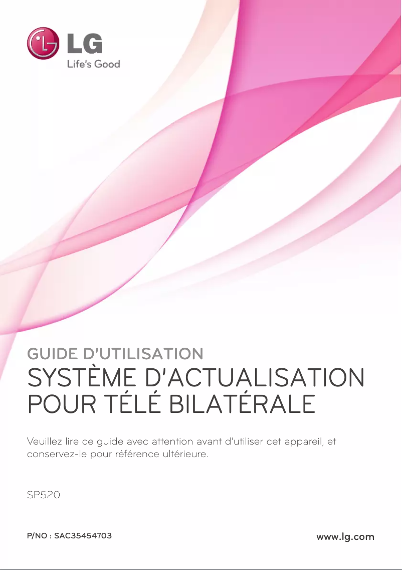 First page image of the manual for SP520