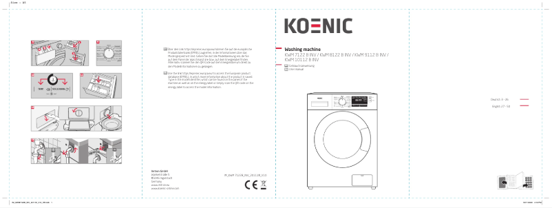 Page 1 of the manual User Manual Koenic KWM 7122 B INV