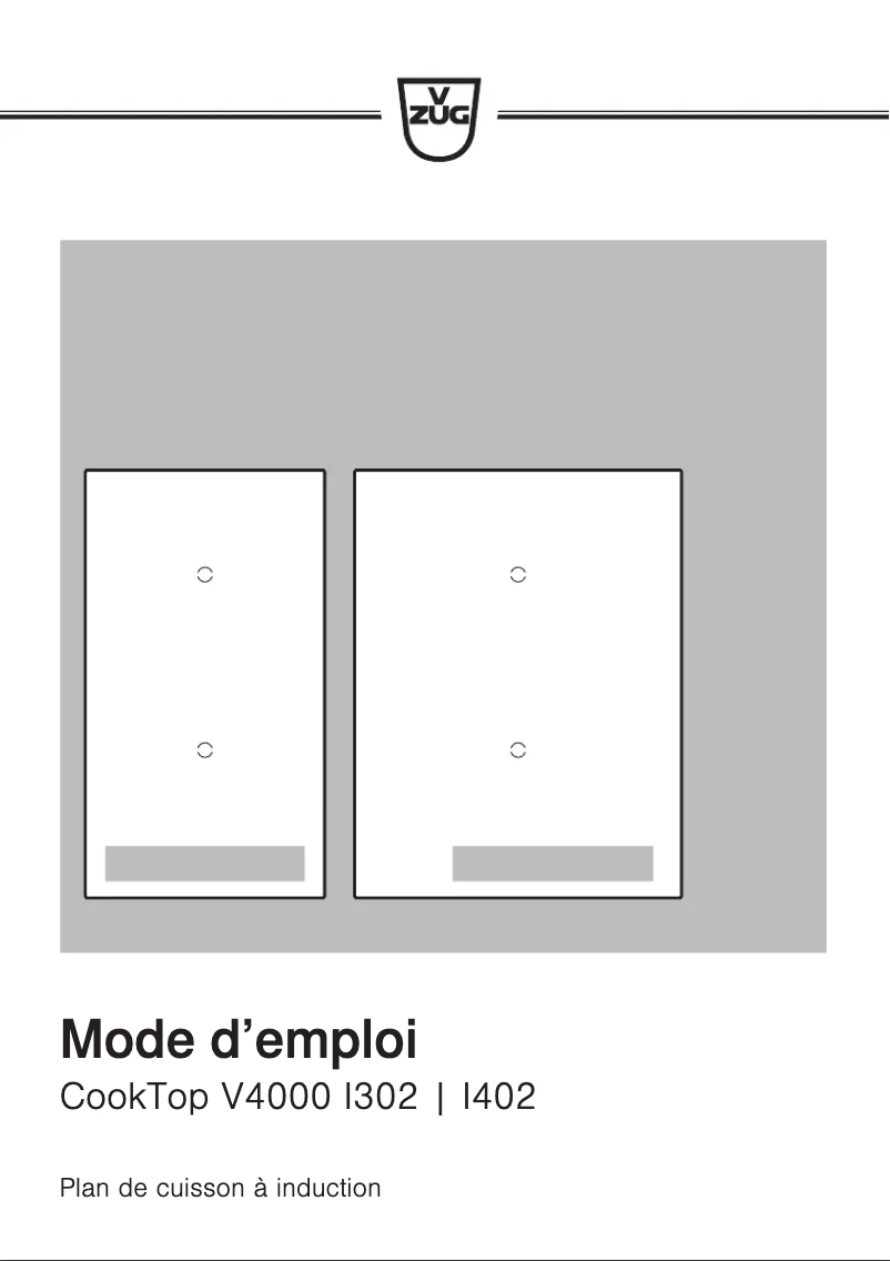 First page image of the manual for CookTop V4000 I402
