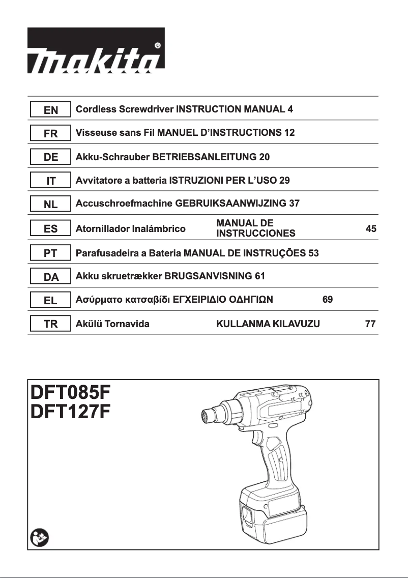 Page 1 of the manual User Manual Makita DFT127FMZ