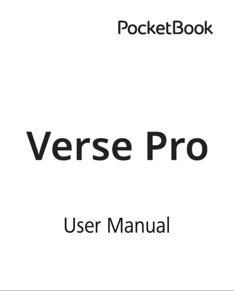 Page 1 of the manual User Manual PocketBook Verse Pro
