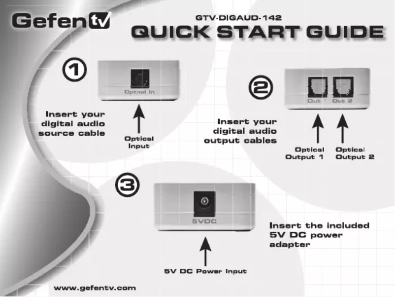 Image de la première page du manuel de l'appareil GTV-DIGAUD-142