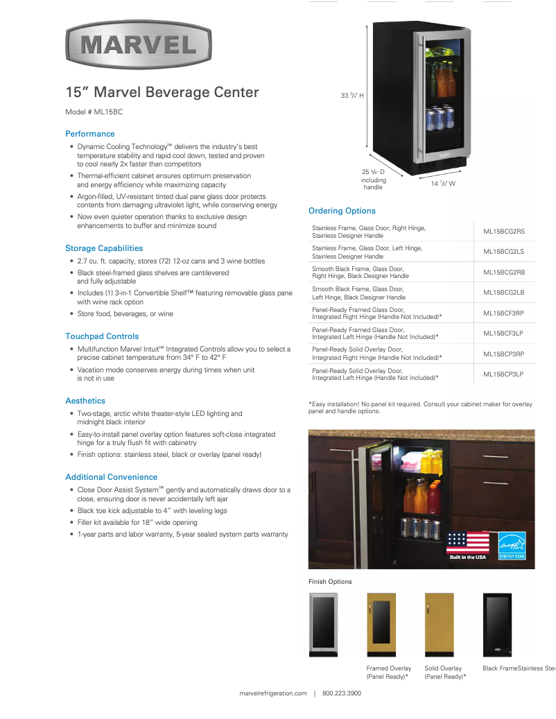 First page image of the manual for ML15BCF3RP