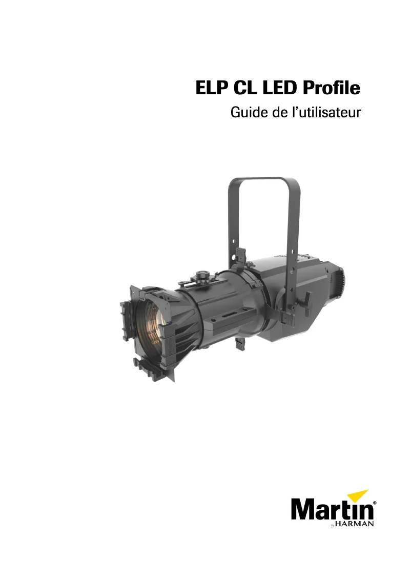 Page 1 of the manual User Manual Martin ELP CL LED Profile