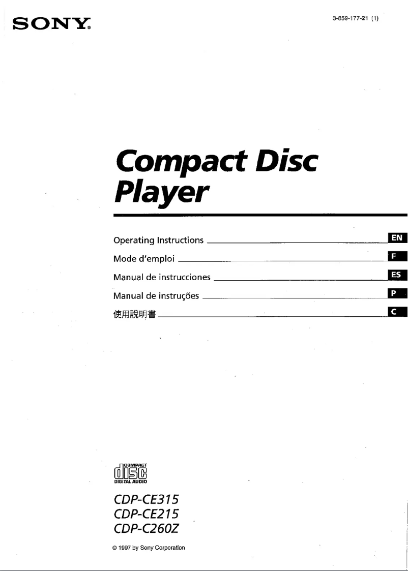 Page 1 of the manual User Manual Sony CDP-CE315