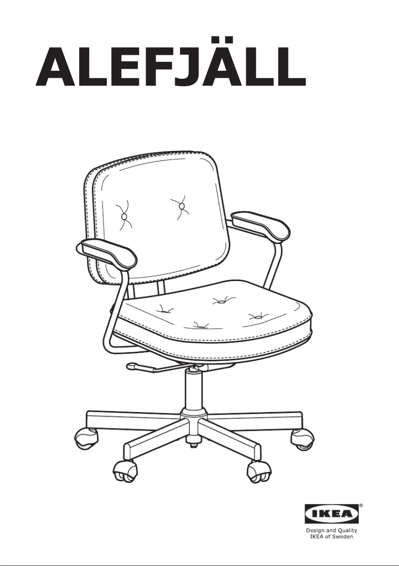 Page 1 of the manual Instructions / Assembly Ikea ALEFJÄLL