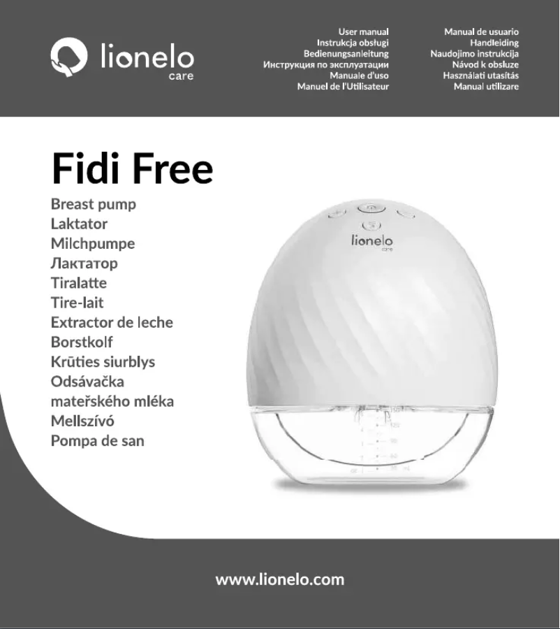 Page 1 of the manual User Manual Lionelo Fidi Free