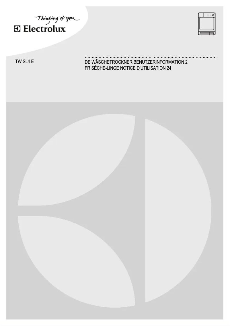 Image de la première page du manuel de l'appareil TWSL4E201