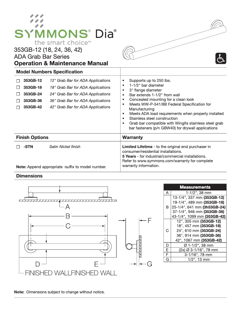 First page image of the manual for Dia 353GB-18