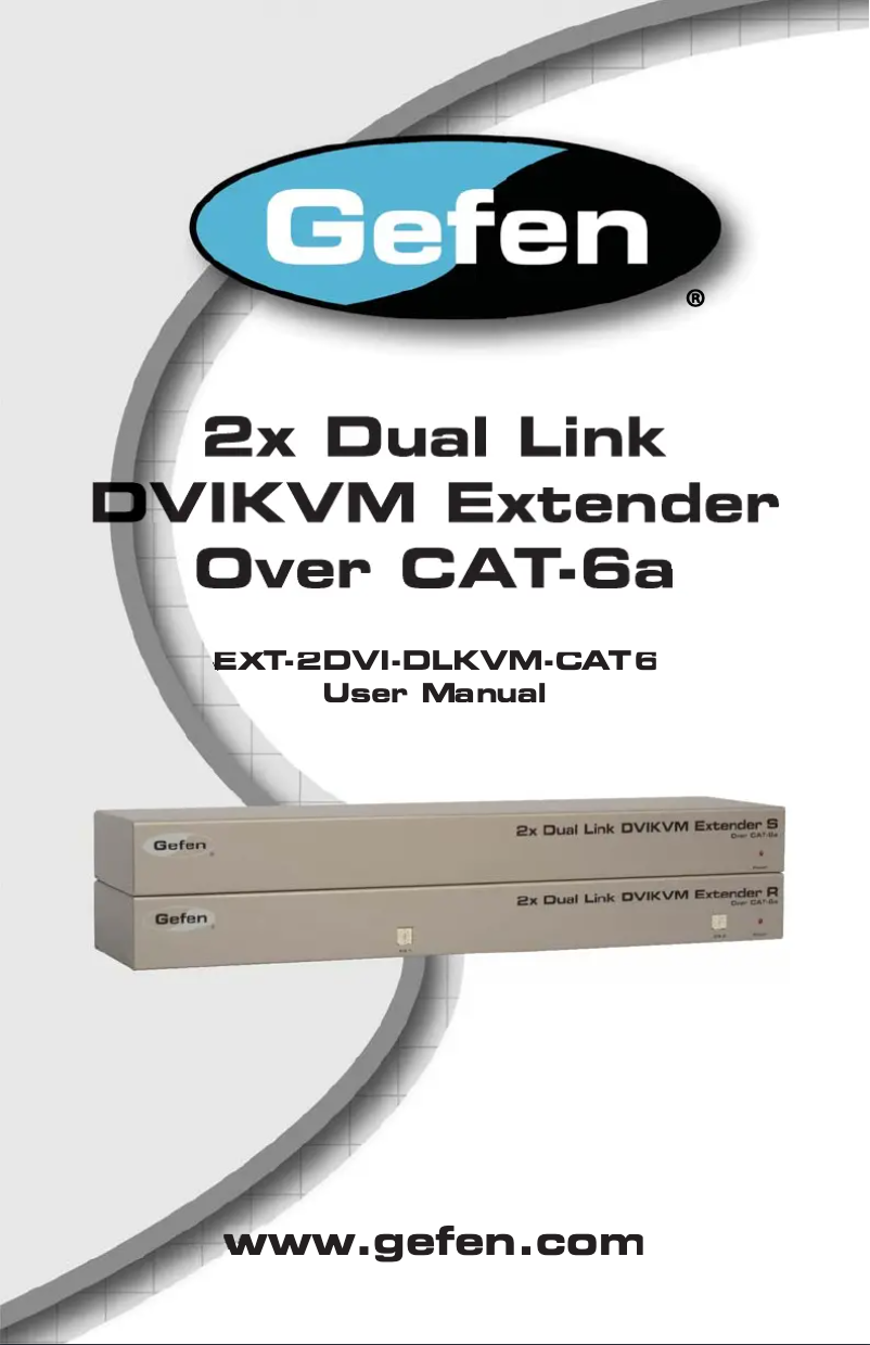 First page image of the manual for EXT-2DVI-DLKVM-CAT6