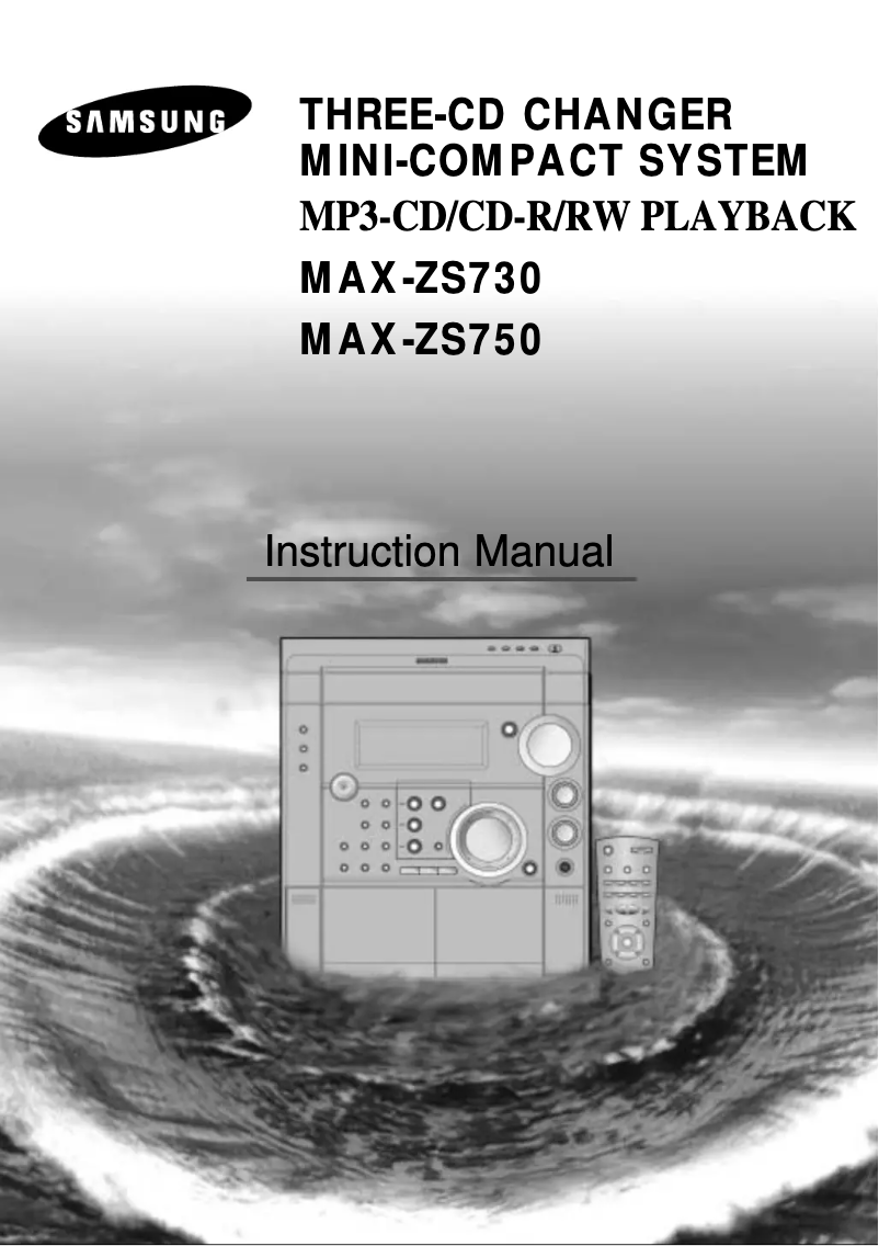 Page 1 of the manual User Manual Samsung MAX-ZS750